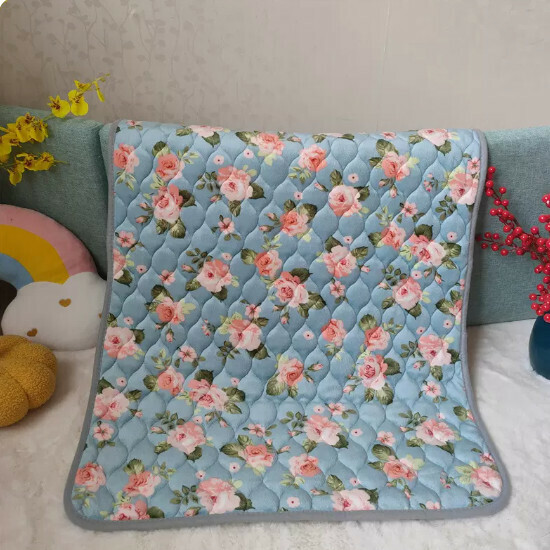 Popular baby diaper pad [little peony blue] size [34x45cm]