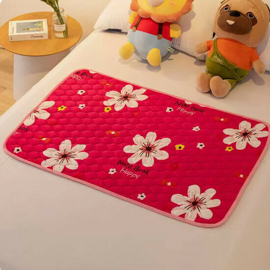 Popular baby diaper pad [red peach blossom] size [34x45cm]