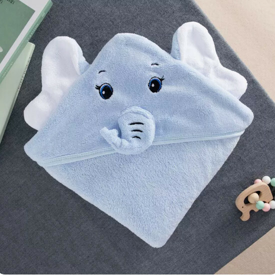 Popular baby quilt [Blue Elephant] size [80x80cm]