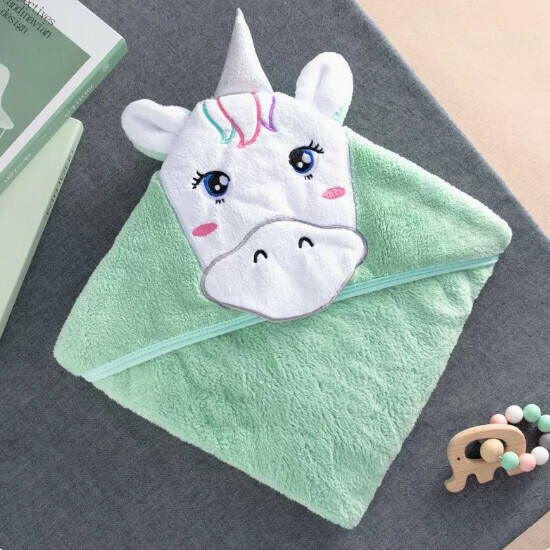 Popular baby quilt [green unicorn] size [105x105cm]