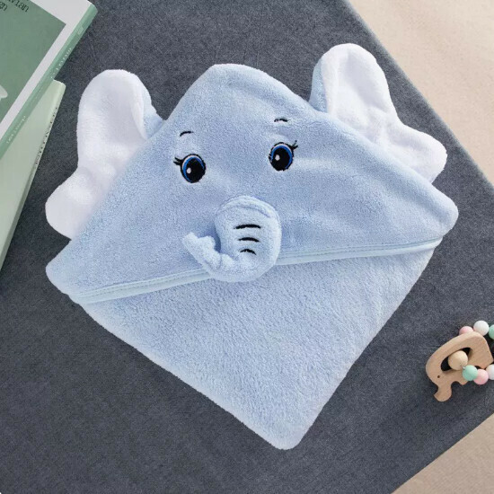 Popular baby quilt [Blue Elephant] size [105x105cm]