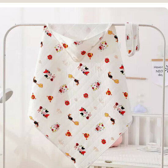 Popular newborn baby hooded quilt [Superman Cow 85*85cm] size