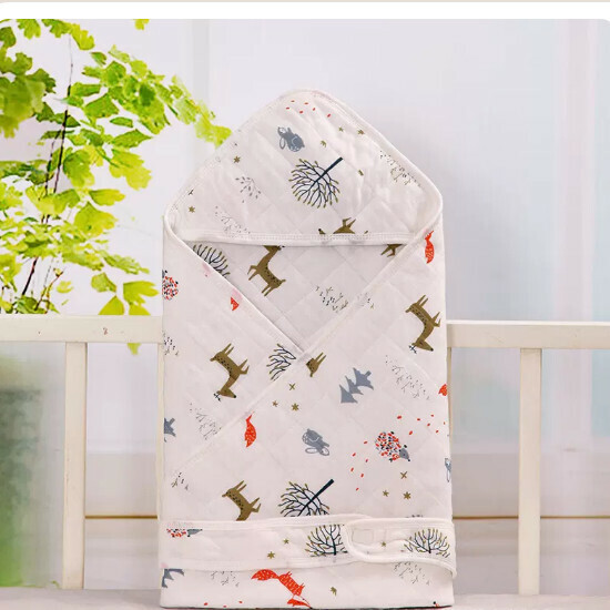 Popular newborn baby hooded quilt [Animal Tree 85*85cm] size