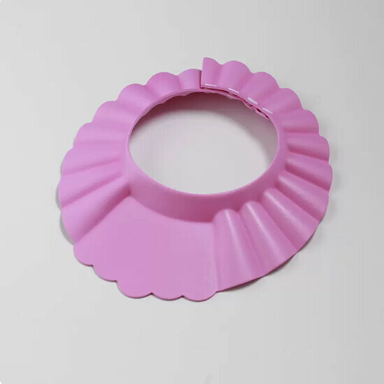 Popular baby shampoo cap [fan-shaped shower cap - pink - no ear protection]