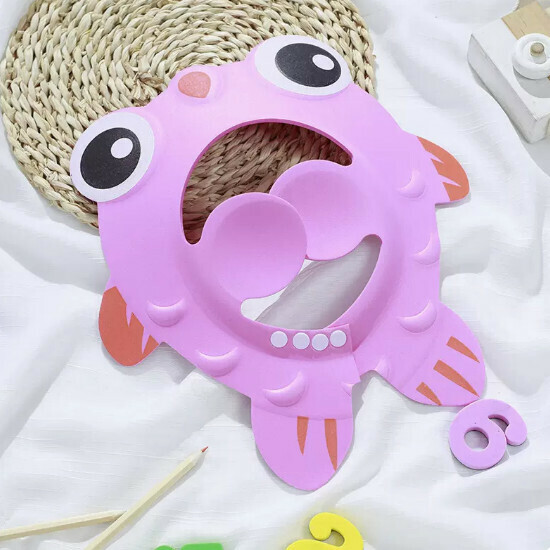 Popular baby shampoo cap [goldfish-powder-with ear protection]