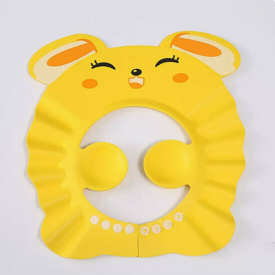 Popular baby shampoo cap [rabbit shower cap-yellow]