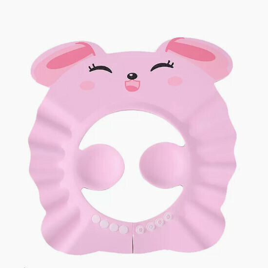 Popular baby shampoo cap [rabbit shower cap - pink]