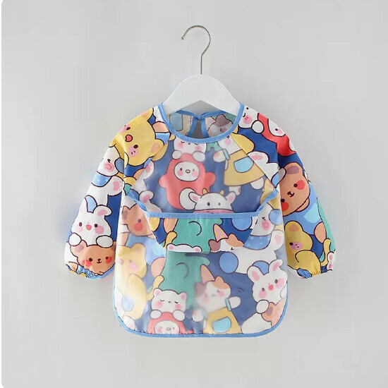 Popular baby bibs/baby drool shoulder [blue animals meeting (double style)] [90 yards-110 yards] [please contact customer service after placing an order to confirm the delivery size]