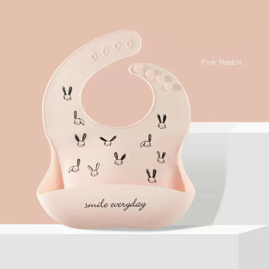 Popular baby drool shoulder [long-eared pink rabbit]
