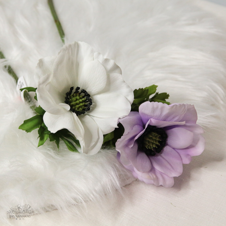 人造花 手感保濕白頭翁 2色