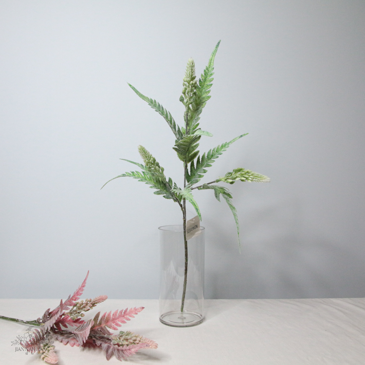 人造葉 植絨鳳凰葉 2色