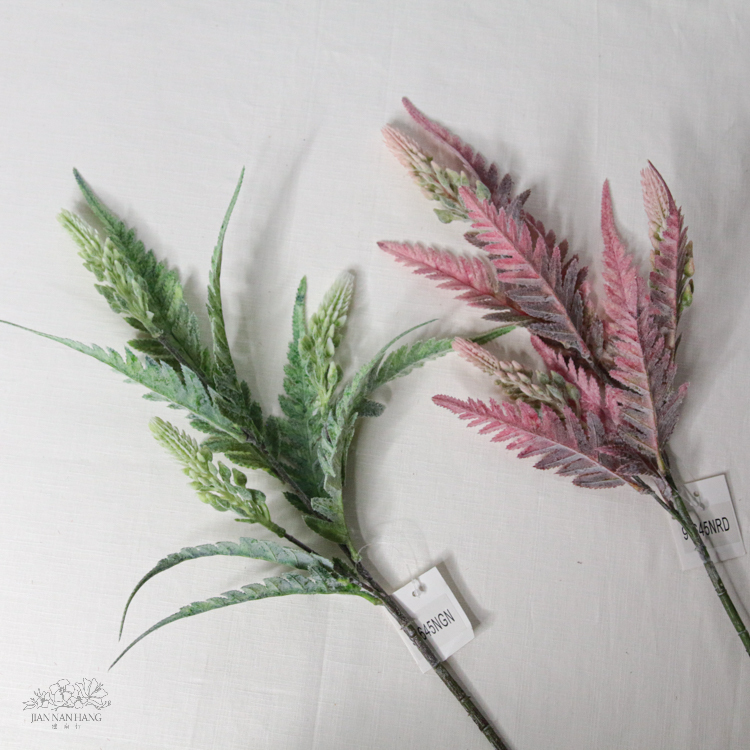 人造葉 植絨鳳凰葉 2色