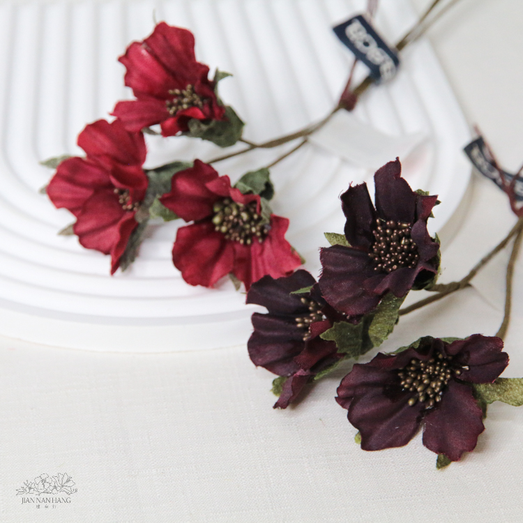 人造花 雪蓮 三枝入 2色