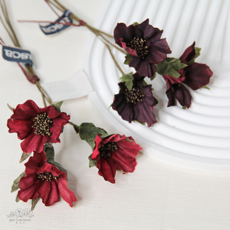 人造花 雪蓮 三枝入 2色