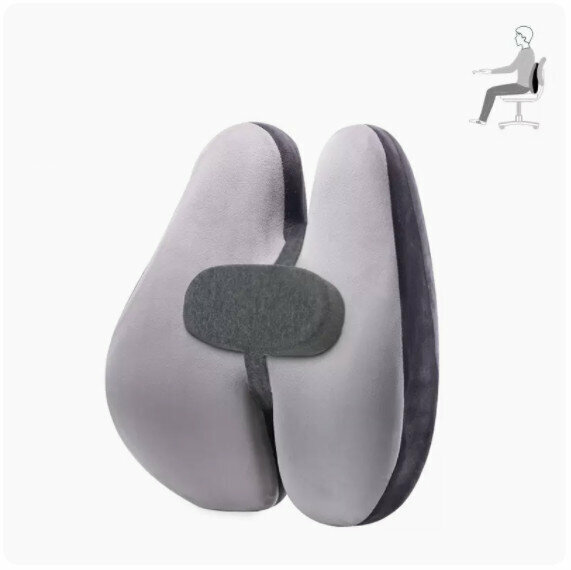 Hot push waist cushion [upgraded crystal velvet gray]