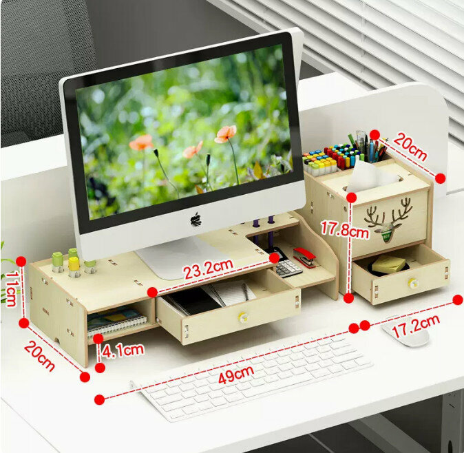 Hotly recommended computer elevated rack (P6-1 white maple)