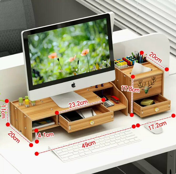 Hot recommended computer elevated stand (P6-1 walnut)