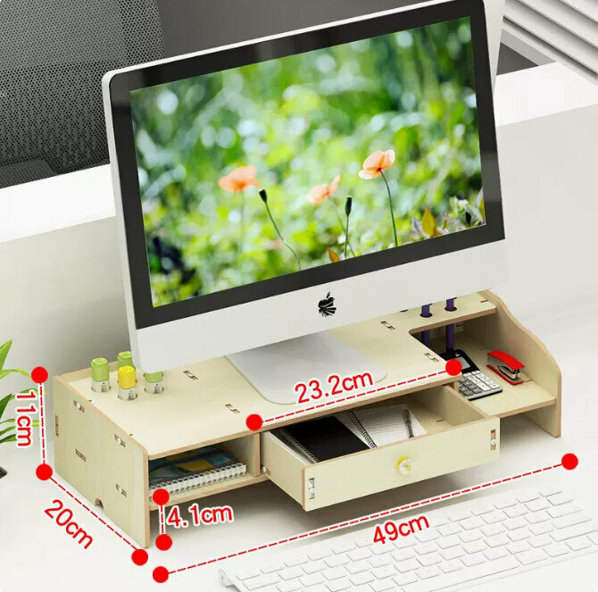 Hot recommended computer elevated stand (P06 white maple)
