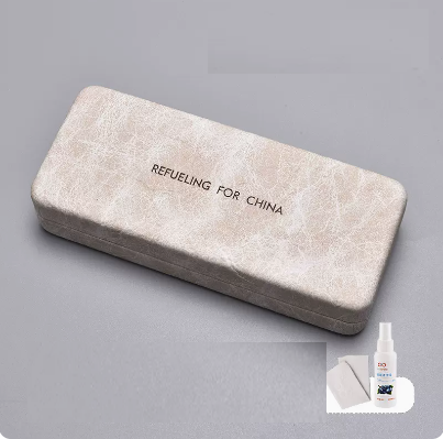 Popular glasses case (linen rice [comes with lens cloth + cleaning fluid])