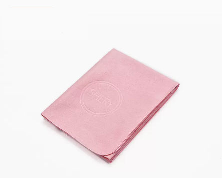 Popular glasses cloth (40cm*40cm large glasses cloth pink [free regular glasses cloth_glasses cleaning fluid])