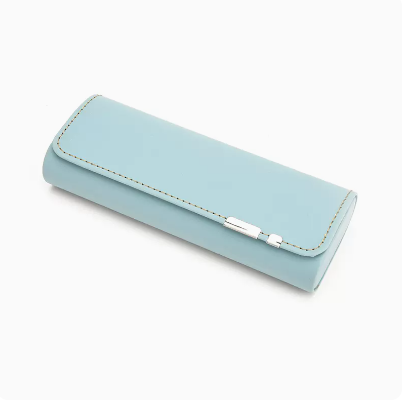 Popular glasses case (light blue (comes with lens cloth + cleaning fluid))