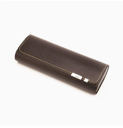 Popular glasses case (brown (comes with lens cloth + cleaning fluid))