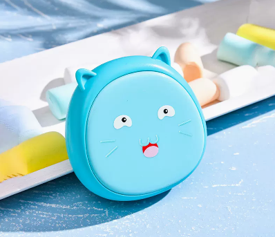 Popular contact lens case (blue kitten)