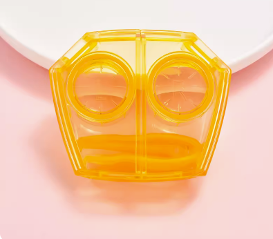 Popular No-Twist Cap Contact Lens Case (Yellow)