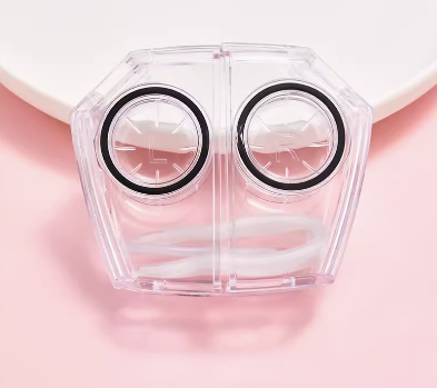 Popular No-Twist Cap Contact Lens Case (White)