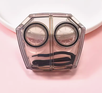 Popular No-Twist Cap Contact Lens Case (Black)
