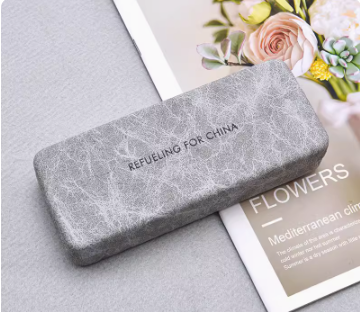 Hot style glasses case (temperament gray [comes with lens cloth + cleaning fluid])
