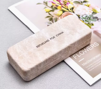 Popular glasses case (linen rice [comes with lens cloth + cleaning fluid])