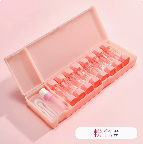 Popular eye-shaped glasses case (pink)