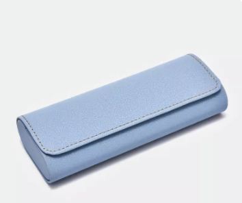 Popular glasses case (smog blue (comes with lens cloth + cleaning fluid))