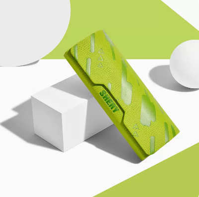 Popular glasses case (green (comes with lens cloth + cleaning fluid))
