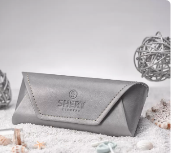 Popular glasses case (temperament gray (upgraded material))