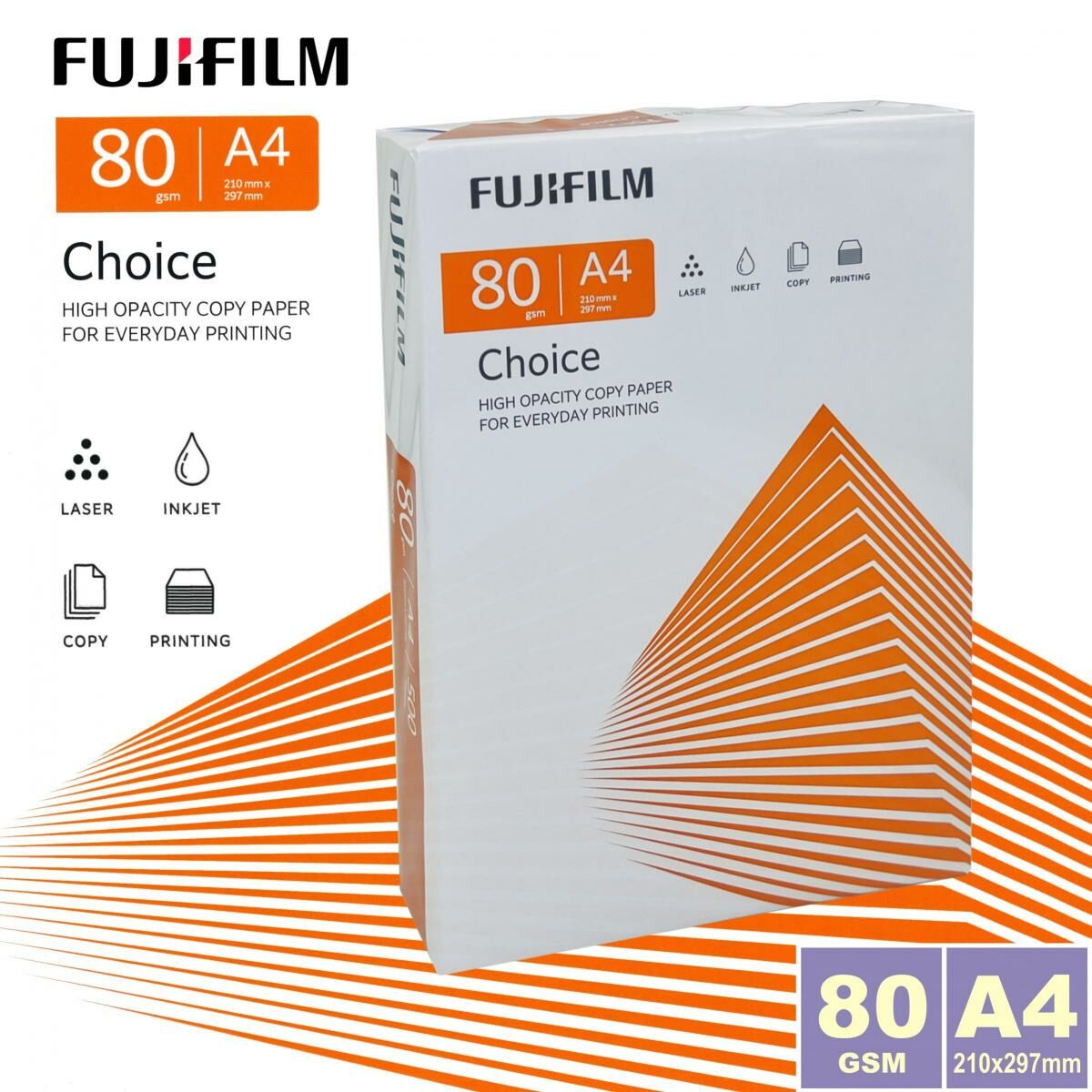 富士 - 80克 A4 日本富士白影印紙 (500張) a4紙