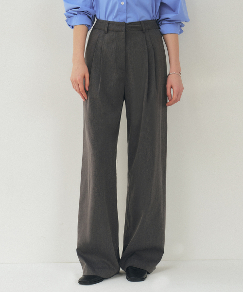 CITYBREEZE BASIC TWO-TUCK WIDE SLACKS