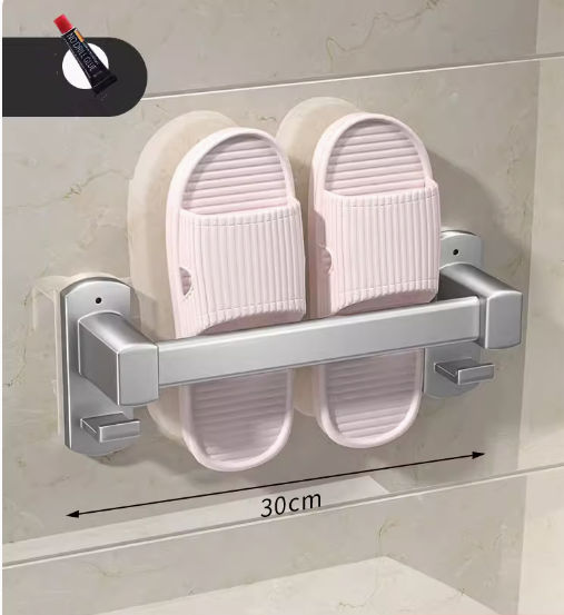 Hot-recommended multifunctional slipper rack (single model*gun gray) (specification: 30*5.2*9.3CM)