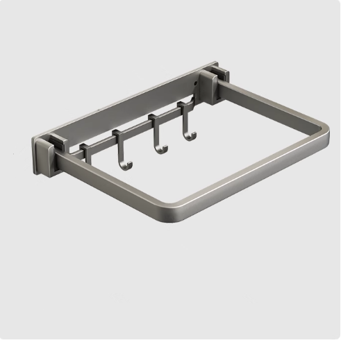 Hot push folding washbasin stand (gun gray) (specification: 28*26*22.5*3.5CM)