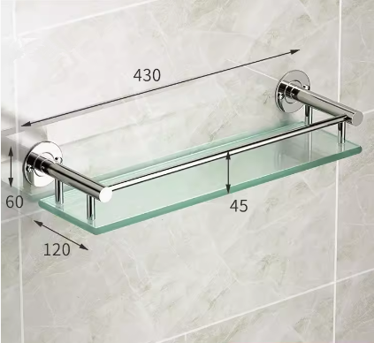 Hot push stainless steel multifunctional storage rack (round bottom 43CM) (specification: 43*6*12*4.5CM)