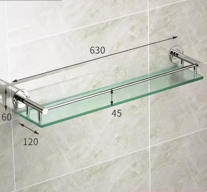 Hot push stainless steel multifunctional storage rack (round bottom 63CM) (Specification: 63*6*12*4.5CM)