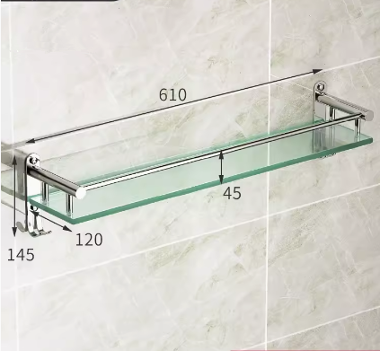 Hot push stainless steel multifunctional storage rack (61CM with hook) (Specification: 61*12*4.5*14.5CM)