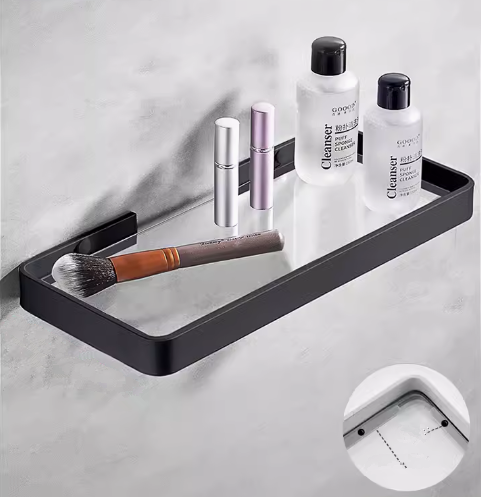 Hotly recommended bathroom sink storage rack (black 35CM) (specification: 35*15CM)