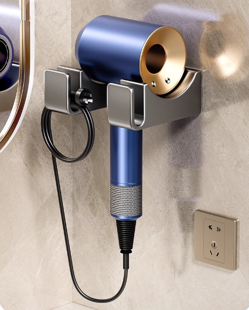 Hot push hair dryer storage rack (gun gray) (specification: 10*9.6*3.5CM)