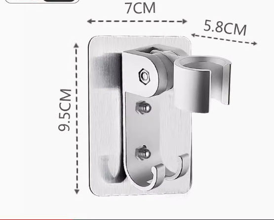 熱推花灑座支架（帶鉤）（規格：9.5*7*5.8CM）