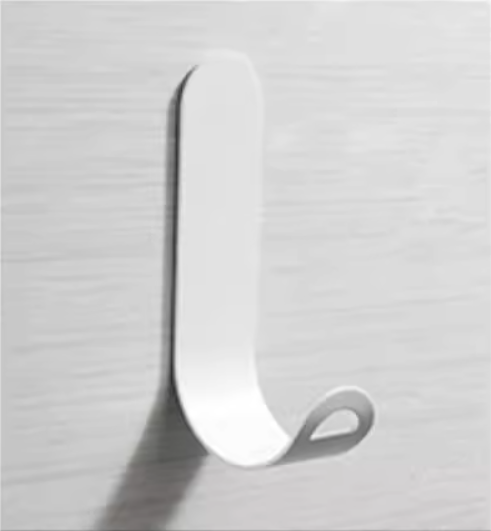 Hot Push No-Punch Metal Hook (White) (Specification: 12*6*3CM)