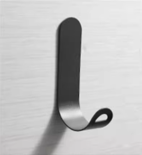 Hot Push No-Punch Metal Hook (Black) (Specification: 12*6*3CM)