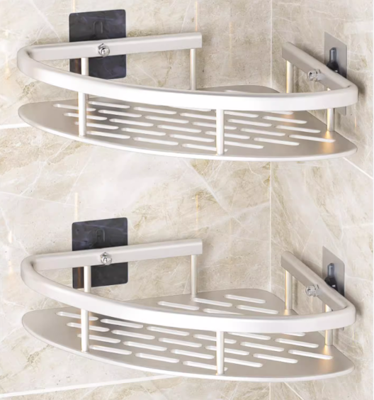 Hot push bathroom shelf (double-layer triangle) (specification: 29*21.5*4.7CM)