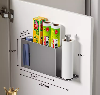 Hot-recommended multi-functional hanging storage rack (grey small size) (specification: 20.5*19*5.5CM)